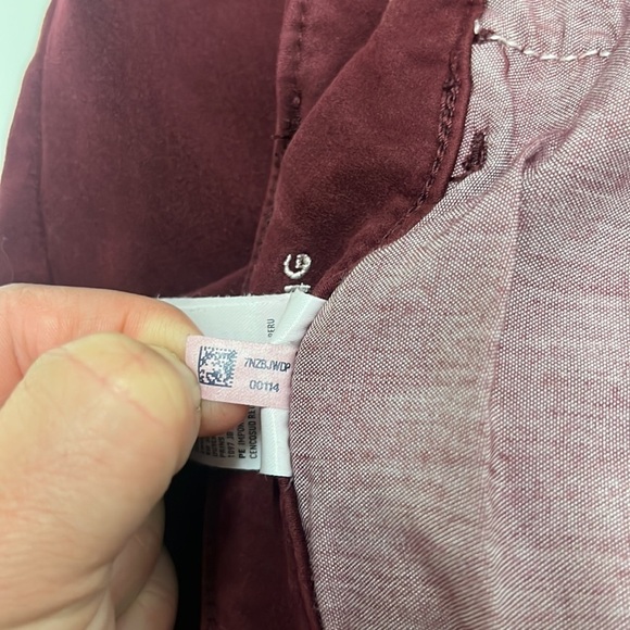 American Eagle Outfitters AEO Sateen Burgundy Jegging Size 10 Short - Picture 11 of 14